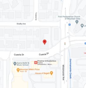 Map Image of AJ Tutoring Mountain View Office at the Corner of Cuesta and Miramonte